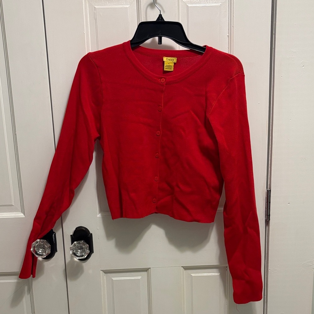 Daisy Red Button Down Shirt